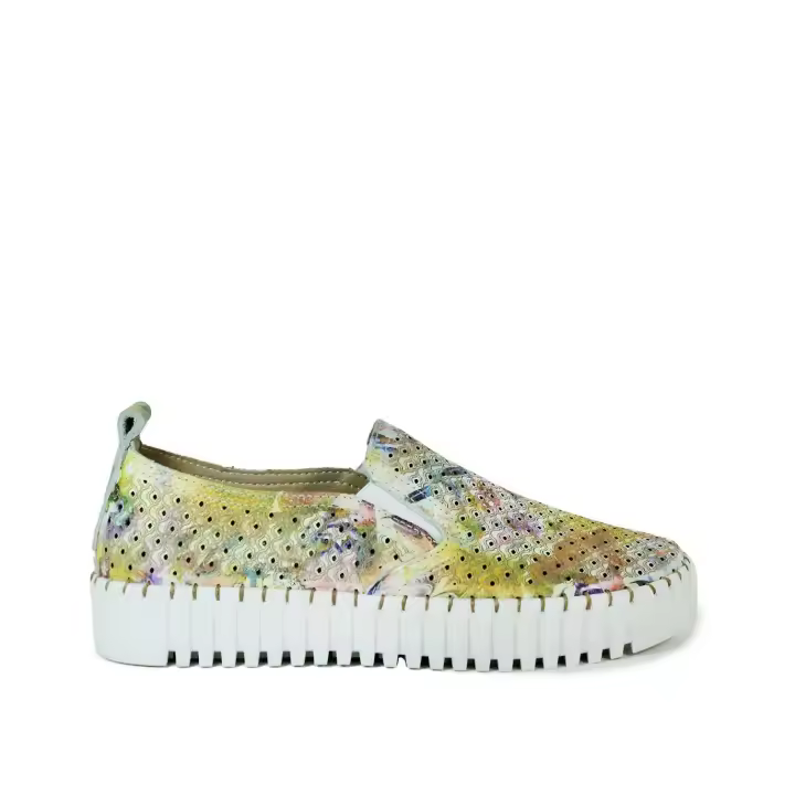 ZAPATILLAS FRESCAS DE PIEL THE HAPPY MONK BLOCK 001 FLORES MORADO - 1