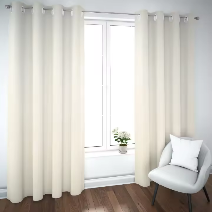 Cortinas Salón Dormitorio diseño de Lino - Cortinas Semitranslúcidas con Ojales Dos Paneles de 140 x 260 cm - 1