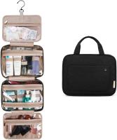 Neceser Colgante para artículos de tocador, Bolsa de viaje grande para Mujer, Bolsa de maquillaje transparente para contenedor de tamaño complete, Negra - details 3