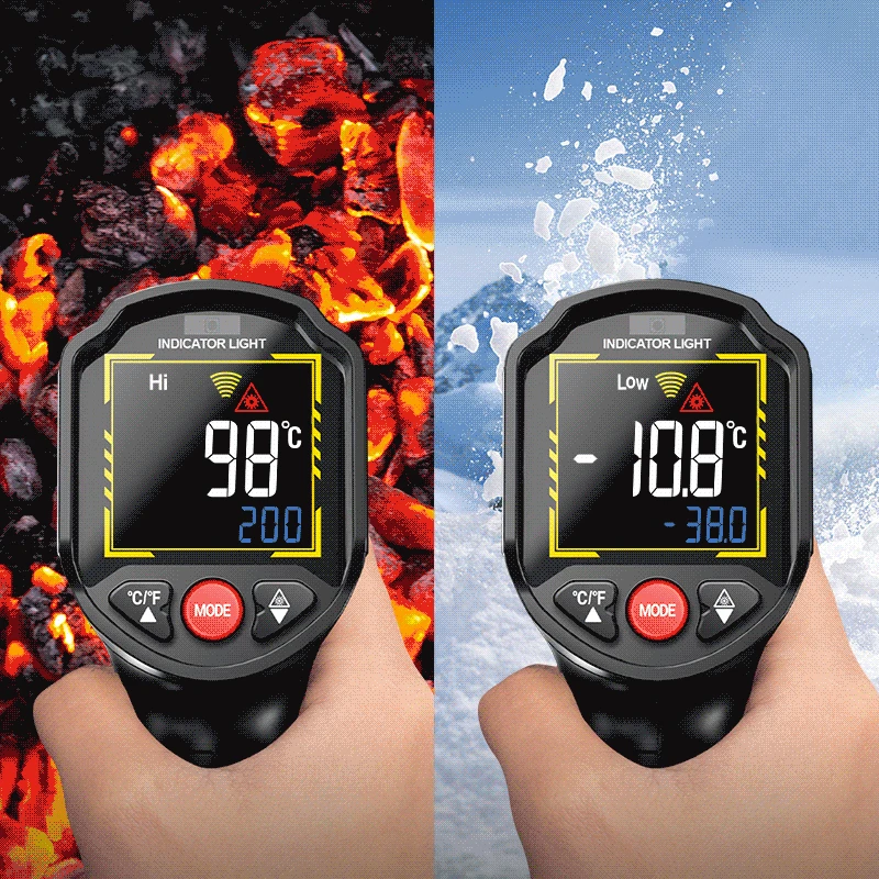 ANENG TH202/TH203 Termómetro Infrarrojo Industrial Grado Smart Gun Medición De Temperatura -50~600℃ Pantalla VA Color Inverso Tester De Pyrometer - details 0