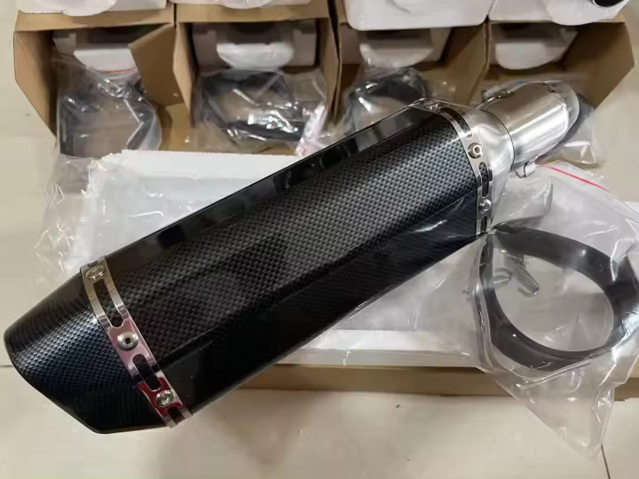CHmotor Escape De Fibra De Carbono Para Motocicleta Tubo De Escape Universal De Acero Inoxidable Para Nmax Tmax530 Msx125 GSR600 - 1
