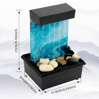 Decoración De Escritorio Con Fuente De Agua Y Luz Creativa Para Oficina Y Hogar Con Sonido Relajante De Agua Fluyendo Adorno Feng Shui - details 1