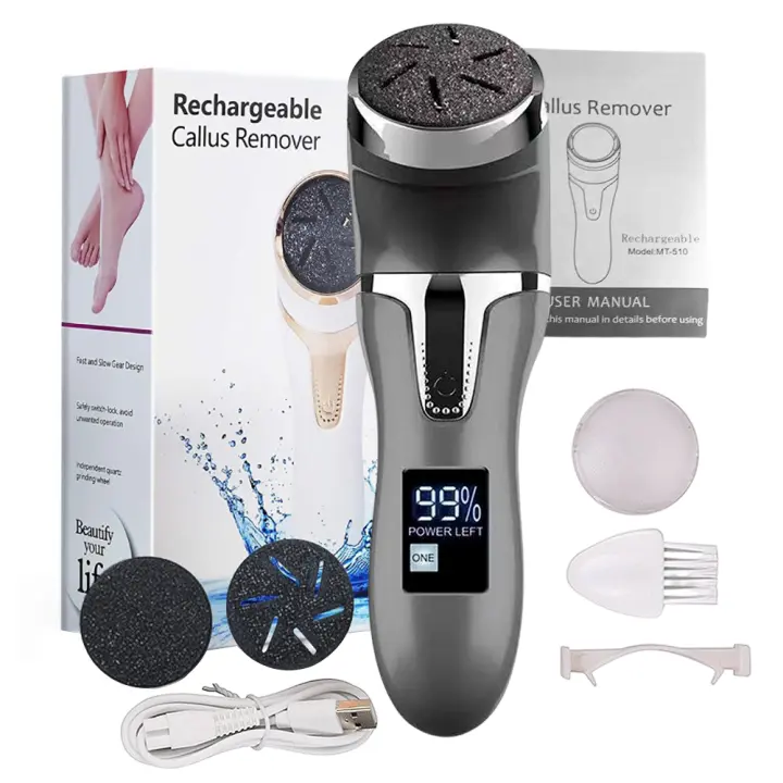 Eliminador eléctrico de callos para pies, Limas electrónicas para pies, jerarquías de pedicura para Piel Dura Muerta, talones de Piernes agrietados, recargable - 1