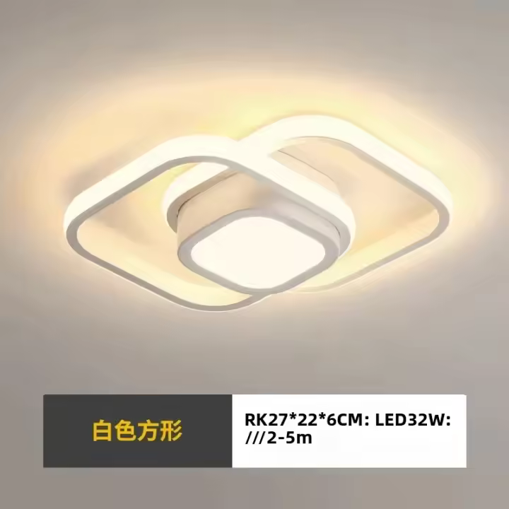 Lámpara De Techo LED De 3 Colores Moderna Y Dimmable Para Dormitorio Y Comedor Iluminación Nordic Aisle Para Sala De Estar Y Foyer - 1