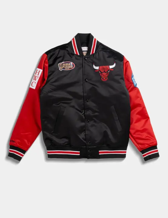 CHAQUETA MITCHELL & NESS NBA PRIME TIME CHICAGO BULLS JACKET NEGRO - 1
