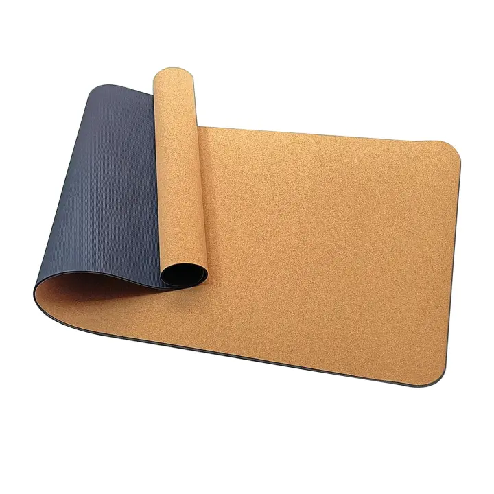NQT Esterilla Yoga de Corcho Natural y TPE 183x61x0.5cm - Esterilla de Yoga Antideslizante Gruesa, Colchoneta Ecológica Portatil Ligera Correa incluida - 1