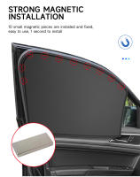 Cortina De Ventana Lateral Para Coche Con Protección Solar Magnética UV Privacidad Personal Anti-Resplandor Verano Auto Sunshade - details 2