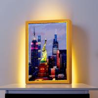 Lámpara De Pared LED De Dibujo De Ciudad Nueva York Fotografía Marco Luz Nocturna Regalo Para Amigos Decoración Del Hogar Luz De Mesa Lámpara De Luna - details 6