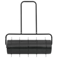 vidaXL Rodillo de césped abrazaderas aireadoras hierro y acero 63 L - details 1
