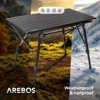 AREBOS Mesa de camping 120 x 70 cm mesa rodante aluminio mesa plegable exterior - details 19