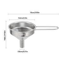Funel Mini De Acero Inoxidable Para Cocina Con Mango Estable Amplio Bocina Herramientas De Cocina Para Líquidos Y Aceites - details 6