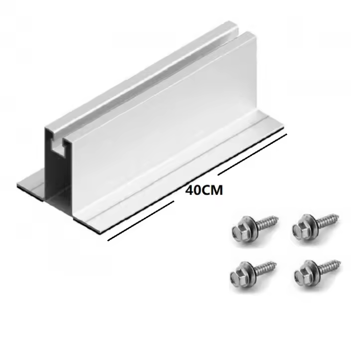 Plusenergy - Estructura Microrail Cubierta Chapa S07 7cmX40cm - 1