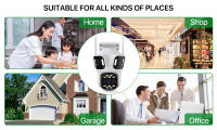 Cámara PTZ De Seguridad 4K Exterior Con Lente Doble Y Tres Pantallas Cámara WiFi 6 HD Exterior Auto Tracking iCsee Resistente Al Clima - details 15