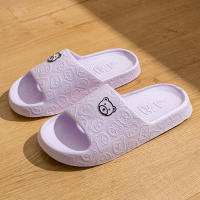 Pantuflas De Hombre Moda Verano Interior Antideslizantes Suave Caucho Cómodas Casuales Pareja Oso Impresión Pantuflas De Baño Para Mujer - details 5
