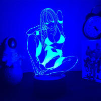 Lámpara De Mesa LED 3D Luz Nocturna Figura De Baño Con Ilusión De Zero Two Anime Darling in the Franxx 16 Colores Luz De Noche Para Dormitorio - details 3