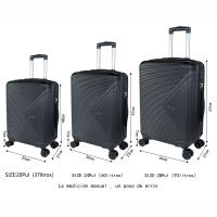 DreamTravel Juego de Maletas a Rayas (20"+24"+28") - ABS Liviano con Ruedas 360° Silenciosas, 7 Colores Vibrantes ¡Perfecto para Viajes Familiares y Aventuras! - details 0