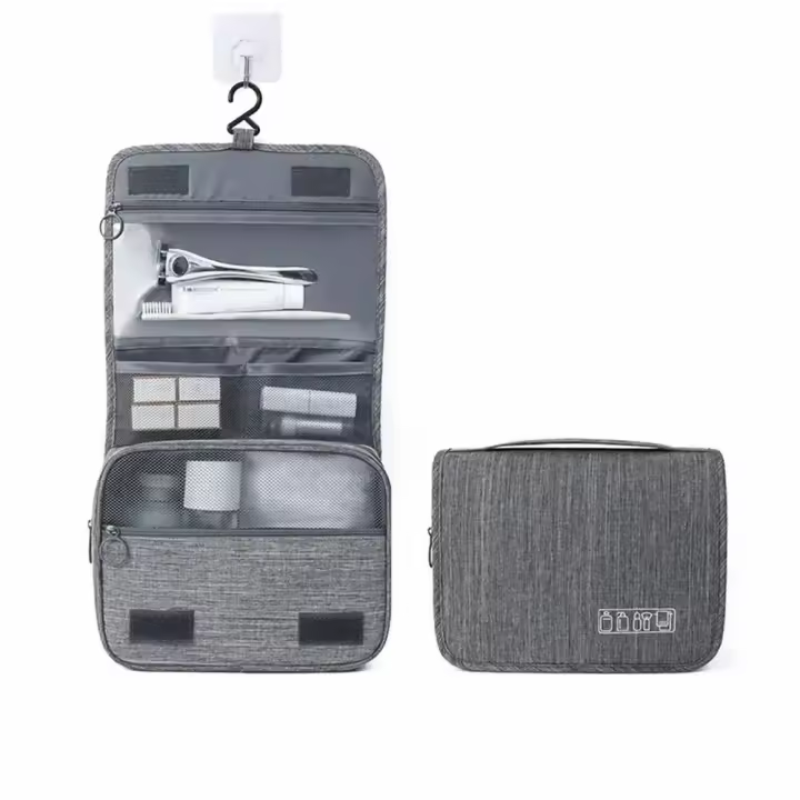 Bolsa De Viaje Plegable Para Maquillaje Y Toallitas Caja De Almacenamiento Colgante Para Baño Y Negocios Material Oxford - 1