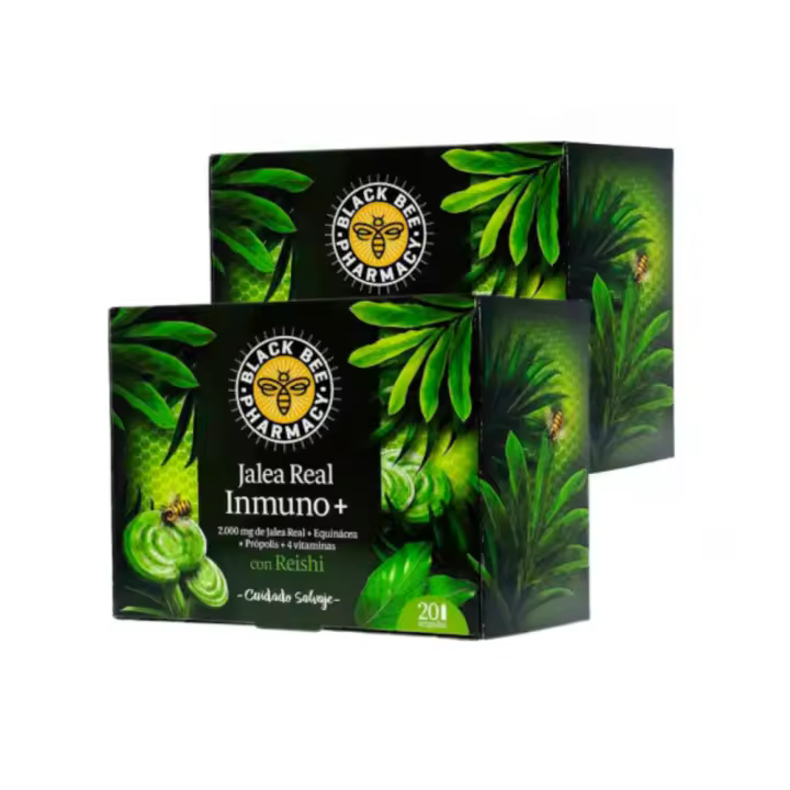 BLACK BEE JALEA REAL INMUNO PLUS CON VIT C DUPLO 50% DTO 40 AMPOLLAS - 1