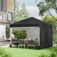 Carpa plegable 2.97X2.97 m con Protección UV y Paredes laterales, Carp with SACOS de Arena, Carp plegable de Maple Negro para Terraza - details 4