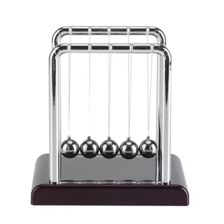 Decora Tu Escritorio Con El Balón De Péndulo De Newton Metal Balanza De Bolas De Acero Figura De Ciencia Y Física Para El Hogar - 1