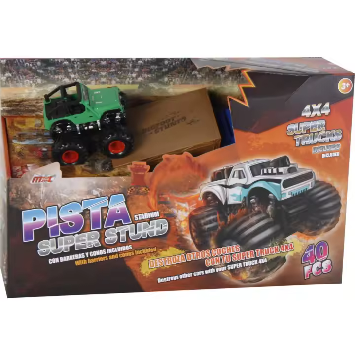 Super Stunt Stadium con Coche Friccion Vehículos para jugar MODELMOVIL - 1