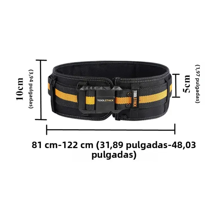 Cinturón De Trabajo TOOLSTACK Resistentes Y Ajustables Con Hebilla Rápida Para Construcción Y Obreros Cinturón Ancho Y Grueso Soporte De Cintura - 1