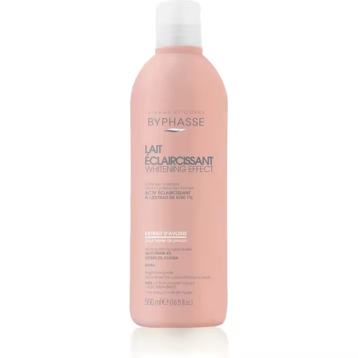 BYPHASSE LECHE ACLARANTE UNIFICADORA AVENA 500ML Disminuye la intensidad del color de las manchas - 1