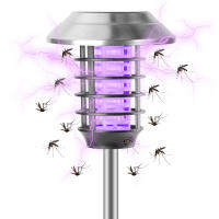 Lámpara Solar Exterior Con 8 LEDs Y Asesoria De Seguridad 3 En 1 Para Jardín Patio Escenario De Paisaje Luz De Mosquitos Resistente Al Agua - details 0