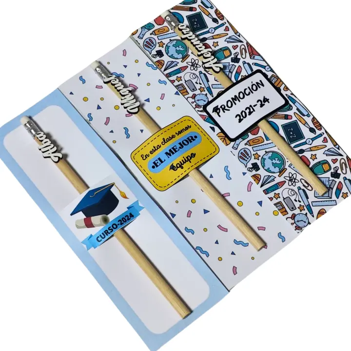 Burningwood PACK 5 Lápices Personalizados + Tarjeta Regalo Personalizada - 1