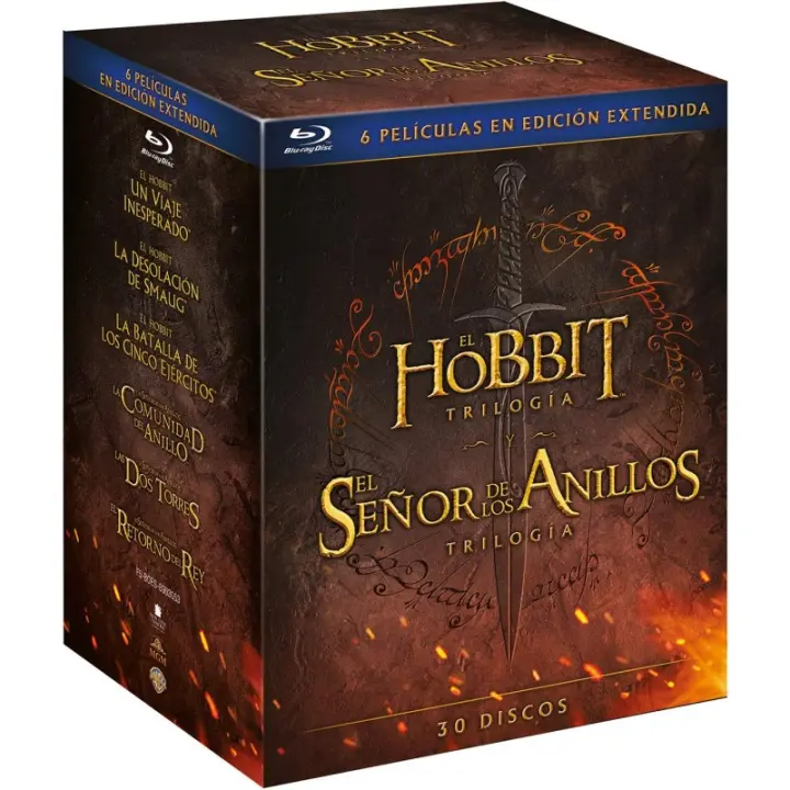 Pack Tierra Media (El Hobbit y El Señor de los Anillos) 6 películas edición extendida (30 DISCOS) [Blu-ray] - 1