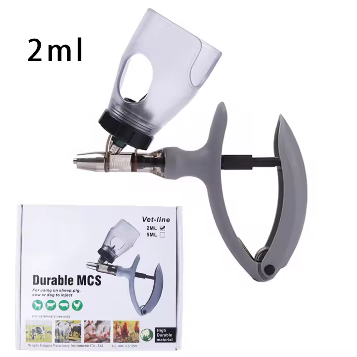 Siringa Automática Para Pecuaria 1 Pc 2/5ml Con Botella De Vacunas Ajustable Injector Continuo Para Aves Y Ganado Material Plástico - 1