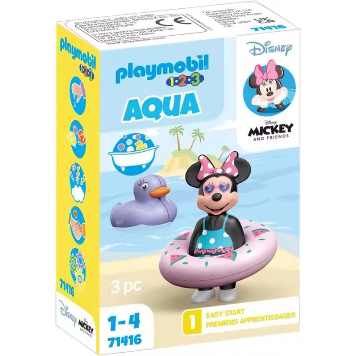 1.2.3 & Disney: viaje a la playa de Minnie PLAYMOBIL 71416 - 1