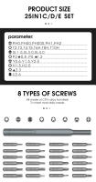 Juego De Destornilladores 26 En 1 Profesional Con Bits Magnéticos Torx Phillips Para Relojes iPhone Cámara Gafas Herramienta Manual Multifuncional Antideslizante De Acero Cromo-vanadio - details 9