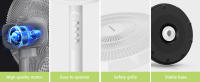 Aigostar Ventilador de Pie, 7 Aspas y 40 cm de Diámetro, 2 en 1 Ventilador de Pie & Ventilador de Sobremesa, 45W,  Oscilante 90°, 3 Velocidades y Altura Ajustable 70/110cm, Brisk. - details 3