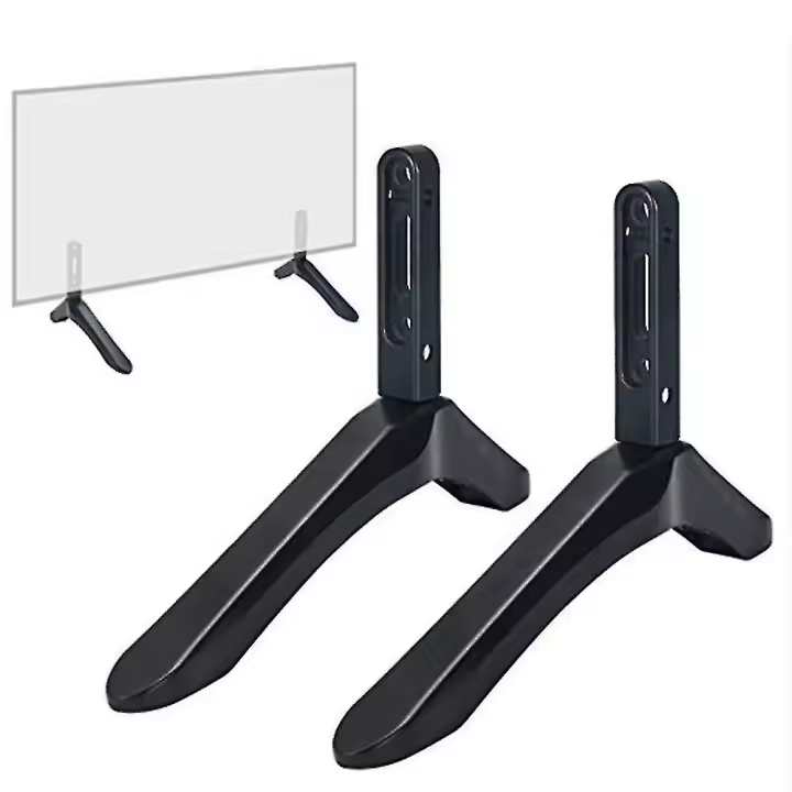 2pcs Universal Tv Stand Base Mount For 32-65 Inch Samsung Vizio Sony Lcd Tv Not For Lg Tv Black Television Bracket Table Holder - 1