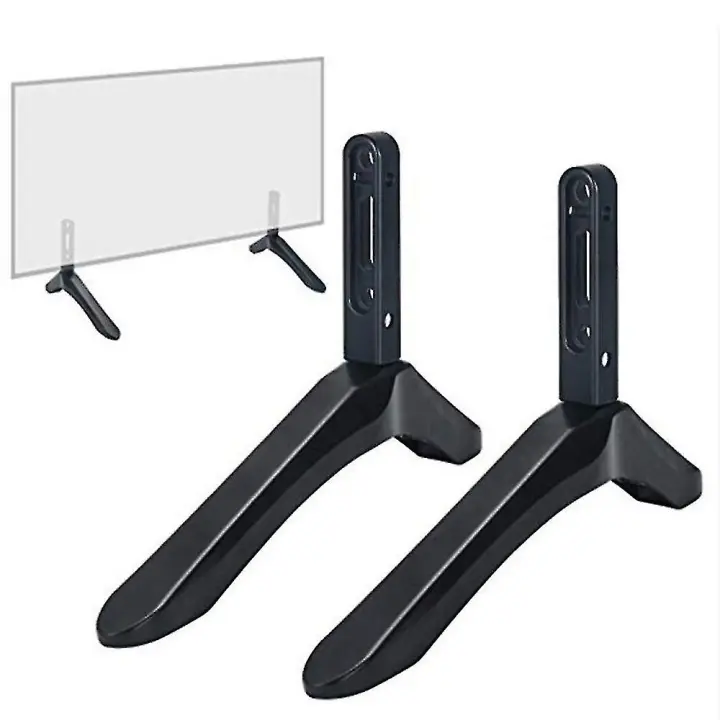2pcs Universal Tv Stand Base Mount For 32-65 Inch Samsung Vizio Sony Lcd Tv Not For Lg Tv Black Television Bracket Table Holder - 1
