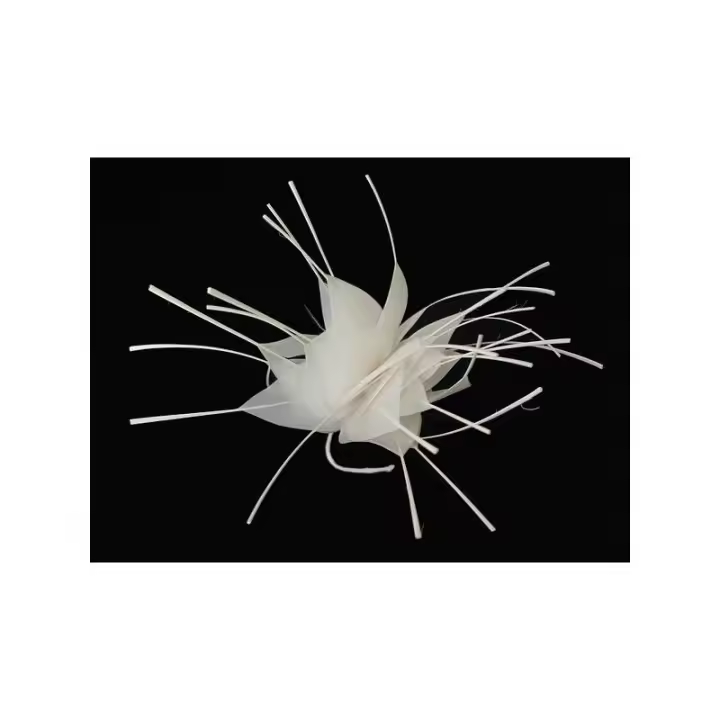 Flor de Plumas - Complemento Perfecto para Eventos Especiales - Dos Colores - 9 Cm - 1