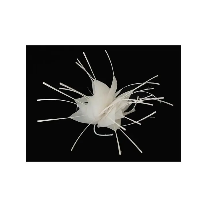 Flor de Plumas - Complemento Perfecto para Eventos Especiales - Dos Colores - 9 Cm - 1