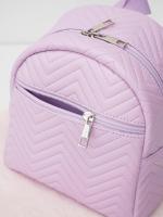 Mochila De Moda Para Mujer Mini Chevron Cuadrada Con Cierre De Cremallera Material PU Con Lining De Poliéster Estilo Exterior - details 9