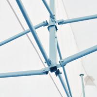 vidaXL Carpa de fiestas plegable paredes laterales acero blanco 3x6 m - details 3