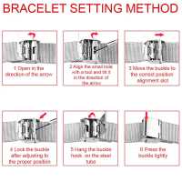 Ociodual Correa Metálica Compatible con Xiaomi Mi Smart Band 5 6 Doble Rosa Pulsera de Recambio Repuesto Acero Inox Brazalete - details 3