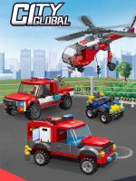 Bloques De Construcción Especial Para Vehículos De Policía Y Bomberos Serie Ciudad Modelo De Ingeniería Automotriz Kit De Artesanía Para Adultos - details 2
