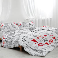 Conjunto De Ropa De Cama Con Diseño De Torre De París 3 Piezas Funda De Edredón Y 2 Almohadillas Para Cama Familiar Moderna Y Cómoda Para Todas Las Estaciones - details 4