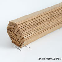 50Pcs Varillas De Bambú Rectangulares Para Modelos Y Manualidades No Terminadas Material De Madera Para Artesanía Y Construcción - details 6