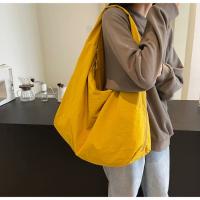 Bolso De Hombro Casual De Nylon Para Mujer Con Compartment Interior Bolsa De Compras Con Cierre De Cremallera Color Sólido Estilo Versátil - details 16