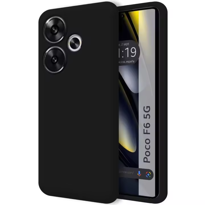 Tumundosmartphone Funda Silicona Líquida Ultra Suave para Xiaomi Poco F6 5G color Negra - 1
