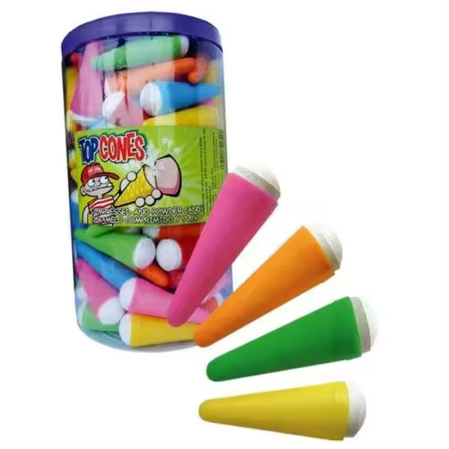 Top Cones Marca Top Candy - Bote 150 unidades SIN GLUTEN caramelo comprimido - 1