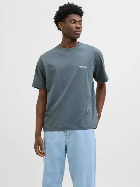 Jorislington Type Tee Ss Crew  Gris Azulado - 1