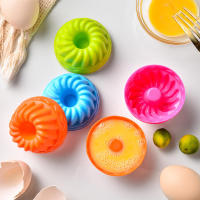 Molde De Pastel De Silicona De Grado Alimenticio 12pcs/set Copas De Muffin Redondas Multicolor Para Hornear Tamaño Random - details 1