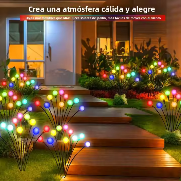 Luces Solares Para Jardín Con 10/8/6 Luces LED Impermeables Para Decoración De Patio Camino Y Jardín Luz De Avestruz - 1